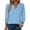 Dark Blue-A#100521nn, variant on Womens 3/4 Sleeve Tops Gingham Puff Shoulder Womens T Shirts V-Neck Button Cuff Tunic Shirts for Women Summer Boho Women Blouses