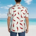 thumbnail image 6 of Fotbe Chili Hawaiian Shirt For Men Unisex Summer Beach Casual Short Sleeve Cotton Linen Button Down Shirts-Medium, 6 of 9