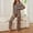 Golden, variant on Women's Leopard Print Satin Pajama Set, Long Sleeve Button Down Top and Long Pants 2 Piece Sleepwear Loungewear Set for Bedroom
