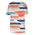 thumbnail image 5 of Birdeem Blouse Décontractée à Manches Courtes Imprimée pour Femmes, Grande Taille, à Volants, Col en V, 5 of 5