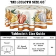 thumbnail image 3 of Fall Tablecloth Round 60 Inches Autumn Pumpkin Tablecloths Harvest Thanksgiving Decoration Round Table Cloth Reusable Table Cover Home Decor for Kitchen Dining Room Farmhouse Holiday Party Picnic, 3 of 6