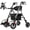 Grey, variant on Walkers for Seniors, 2 in 1 Rollator Wheelchairs Combo 10" Big Wheels Walker with Seat, Rollator Transport Chair with Brakes Folding Rolling Walker for Adults, Red