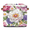 Multicolor 1, variant on CURLYOOT 13 x 13 Inch Cube Storage Bin, Boho Vintage Flower Fabric Storage Cube Baskets, Red Blue Closet Shelves Foldable Bins with Leather Handles for Home Organizer