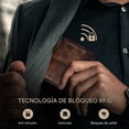 thumbnail image 4 of Tonnylam Cartera retro para hombre de cuero curtido vegetal, billetera de piel de vaca cepillada antirrobo RFID de primera capa, billetera desgastada de cuero genuino, 4 of 7