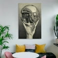 thumbnail image 6 of M.C. Escher Hand with Reflecting Sphere Wall Art Poster Posters Wall Art Painting Canvas Gift Living Room Prints Bedroom Decor Poster Artworks 12x18inch(30x45cm), 6 of 6
