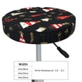 thumbnail image 4 of Hirioo Christmas Tree and Gold Socks for Round Bar Stool Seat Covers Washable Stool Cushion Slipcover Elastic Bar Chair Covers for 12-14 Inch Chair-13 inch, 4 of 7