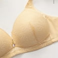 thumbnail image 5 of Loopsun Womens Daily Bra, Thin Bras for Ladies, Women's Wireless Back Closure Lace Patchwork Lightweight Breathable Soft Everyday Bra Beige, 38/85BC, 5 of 5