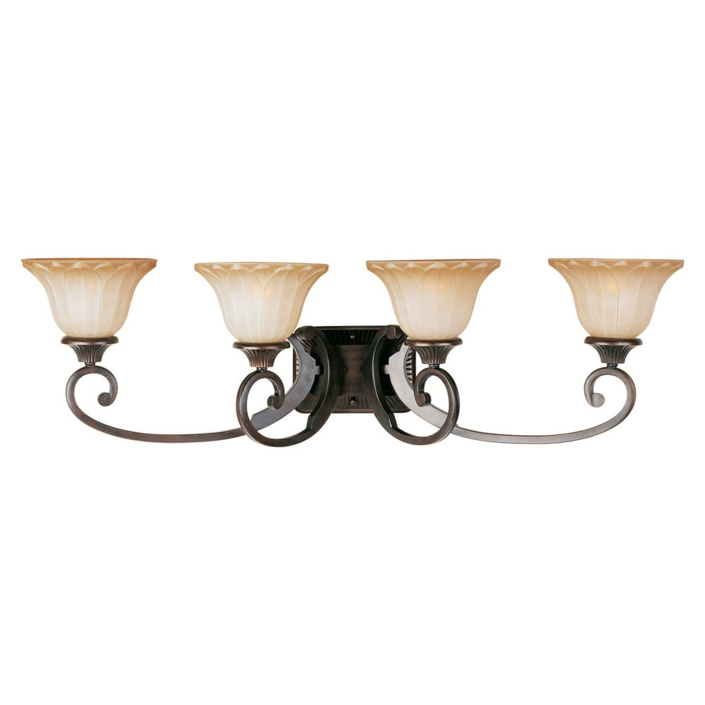 Bathroom Vanity 4 Light Bulb Fixture With Oil Rubbed Bronze Finish Iron