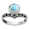 thumbnail image 5 of Natural Rainbow Moonstone - India 925 Sterling Silver Ring s.7.5 Jewelry DGR1121_I_7.5 R-1046, 5 of 7