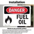 thumbnail image 3 of (2 Pack) Fuel Oil OSHA Danger Sign 7 Inch X 5 Inch Vinyl Label Decal Sticker Weather Resistant, UV Protected for Workplace, Business, and Construction Site, Made in the USA, 3 of 7