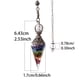 thumbnail image 5 of Péndulo de cristal, collar con péndulos de piedras naturales para el equilibrio de Violeta, 5 of 6