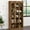 5-Tier Brown, variant on MAYEERTY Space-Saving 5-Tier Corner Ladder Bookcase, 70" Tall Storage Organizer for All Corners of Your Home