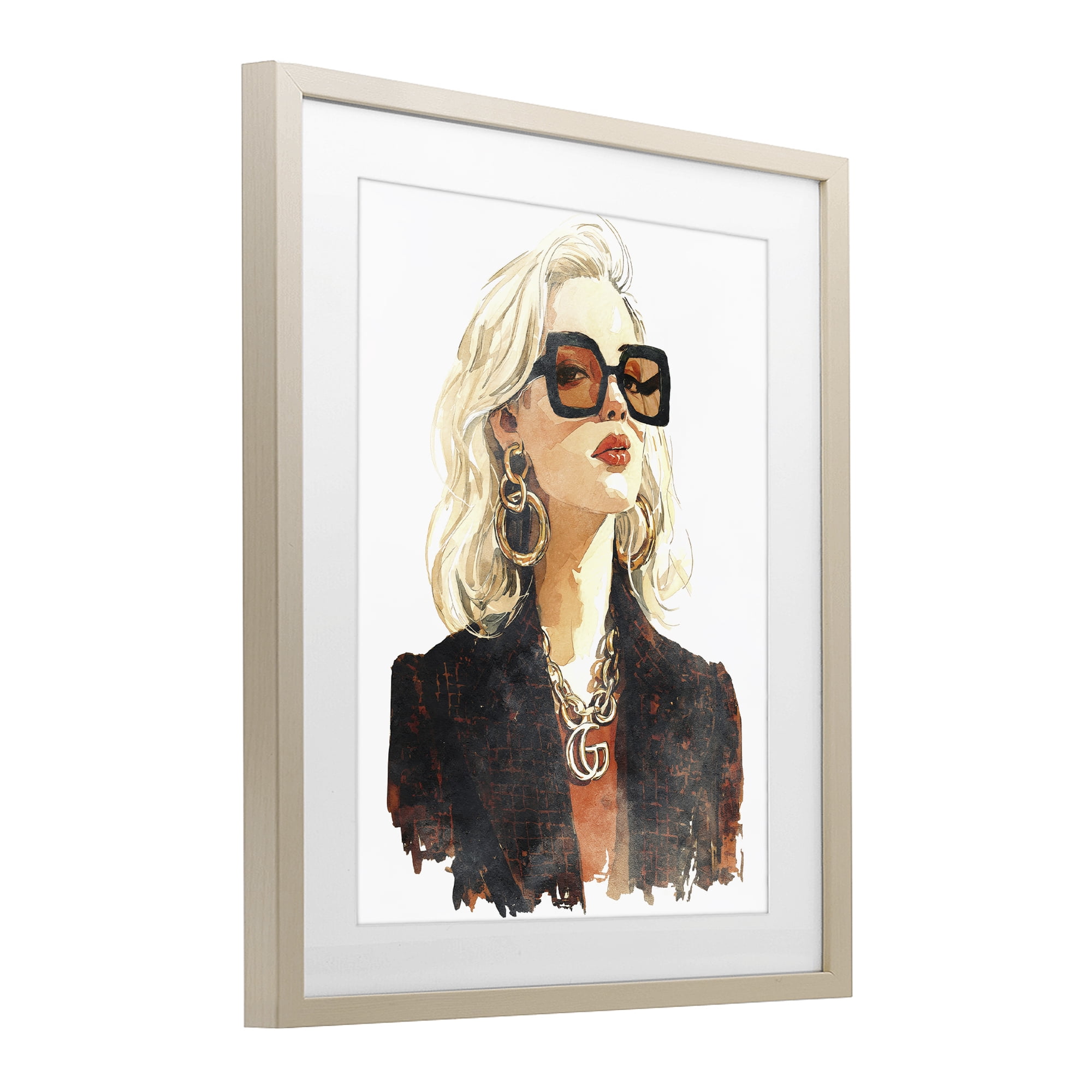 Stupell Industries Luxurious Gilded Gaze Birch Framed Print Under Glass, design by Svetlana Aleynikova