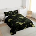 thumbnail image 3 of Feelyou Kid Dinosaur Queen Comforter Set, Green Camouflage Bedding Comforter Set, 3pcs, 3 of 8