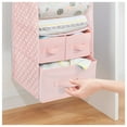 thumbnail image 5 of mDesign Fabric Nursery Hanging Organizer - 7 Shelves/3 Drawers - Pink/White Dot, 5 of 8