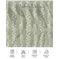 thumbnail image 6 of Leaves Bed Skirt King Size 16 Inch Drop, Watercolor Abstract Floral Leaf Stripes Sage Green Background Adjustable Elastic Dust Ruffles Bedskirt for King Bed Wrap Around Pleated Mattress Frame Cover, 6 of 9