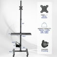 thumbnail image 3 of VIVO Mobile Computer Cart with Monitor Mount, PC Holder, Keyboard Tray, 3 of 8