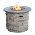 thumbnail image 2 of Awalua 32" Circular MGO Fire Pit With&nbsp;Grey Top - 40,000 BTU, Natural Stone, 2 of 9