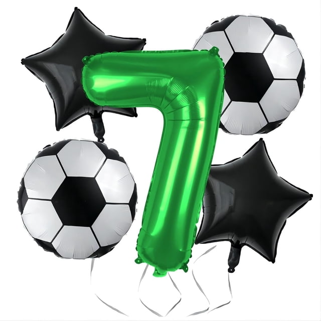 Yanonmyfd Soccer Balloons 10th Birthday Decorations for Boy - Soccer Birthday Party Balloons World Cup Sports Theme Party Decorations Decor Supplies - 32inch Foil Mylar Green 10 Balloon,Green 7