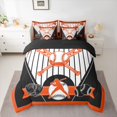 thumbnail image 2 of Castle Fairy Boys Girls Baseball Print Bedding Comforter Set 7-Piece,Ball Game King Bedding Sets,Sport Theme Ultra Soft Bed Sheets,Microfiber Bedroom Decor,Reversible, 2 of 8