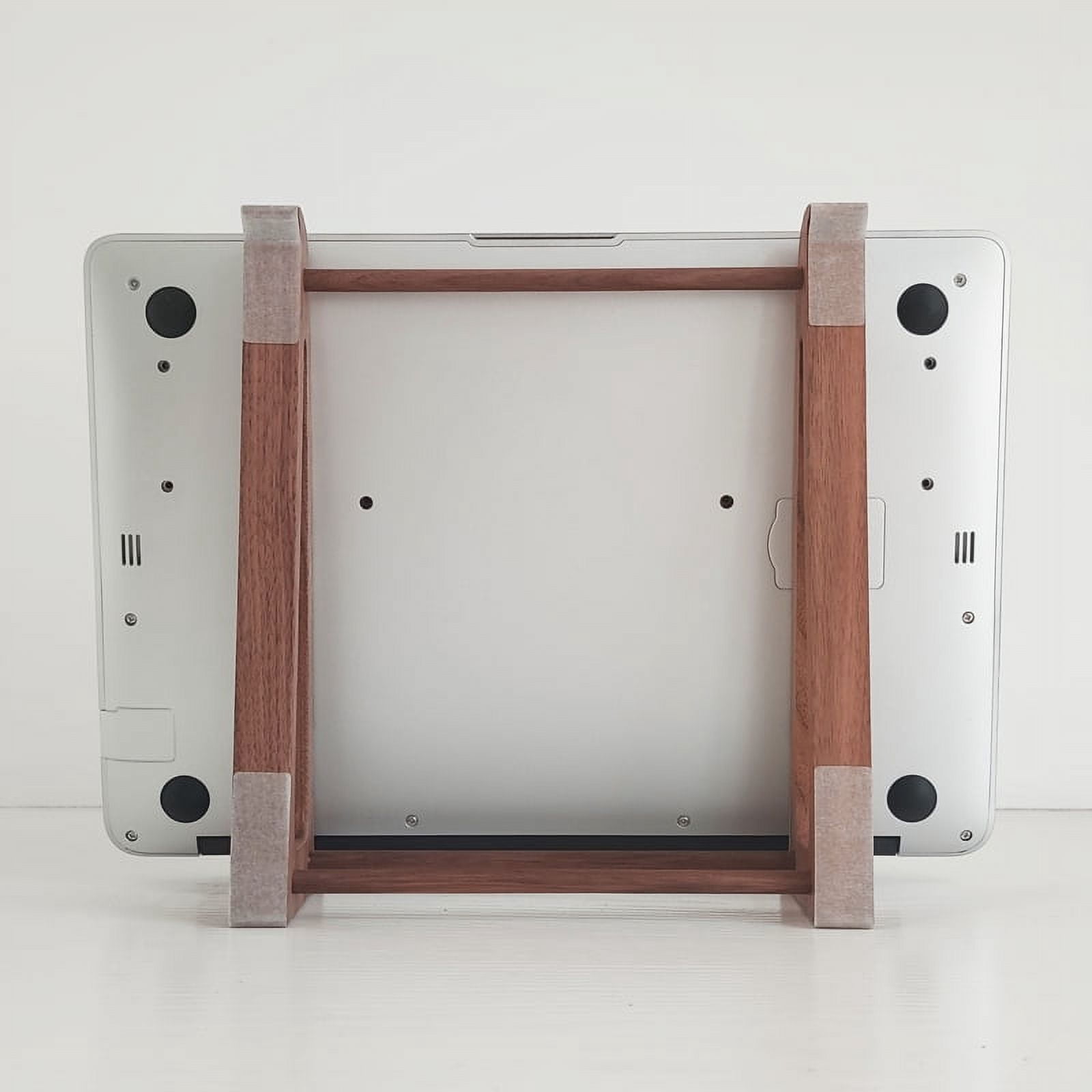 Laptop Stand Wood, Wooden Cooling Computer Holder, Notebooks Desktop Mount for MacBook and Laptops under 17.4 inches