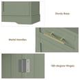 thumbnail image 4 of Homfa Modern Buffet Cabinet with 4 Drawers and 4 Doors, 59" W Sideboard Buffet Storage Cabinet with Shelves, for Kitchen Living Room Bedroom, Green&Gold, 4 of 6