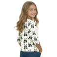 thumbnail image 3 of Abcomgle Girls Tshirts 6-7 Years Old Summer 3/4 Sleeve Tshirts Toddler Panda Graphic Toddler Girls T-Shirts Casual Crewneck Cotton Tops, 3 of 5