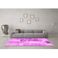 thumbnail image 3 of Ahgly Company Indoor Square Patchwork Pink Transitional Area Rugs, 7' Square, 3 of 4
