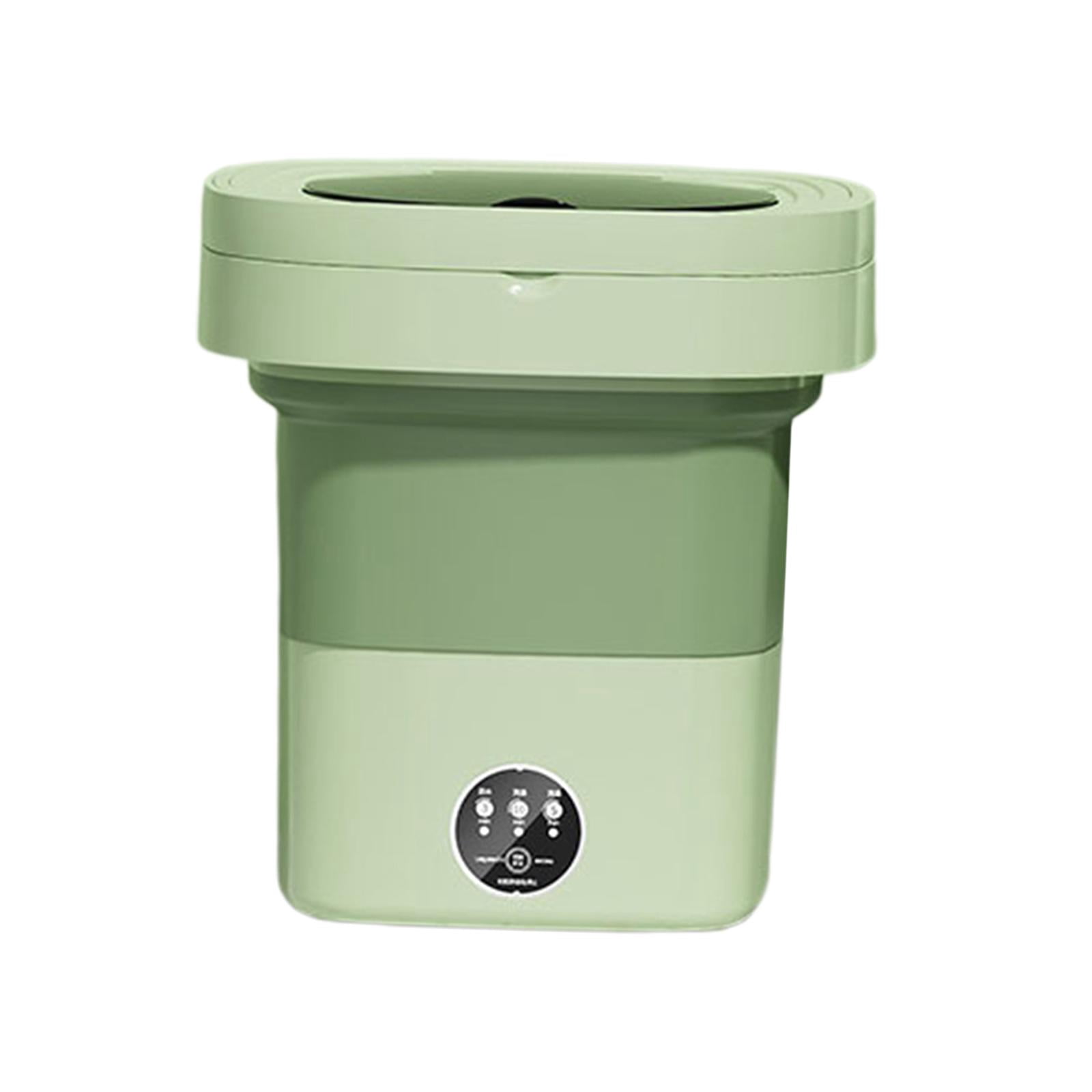 Portable Laundry Machine Folding Washing Machine Mini Portable Clothes Washer 8L Compact Small Washer for Home Apartment Laundry Underwear Green