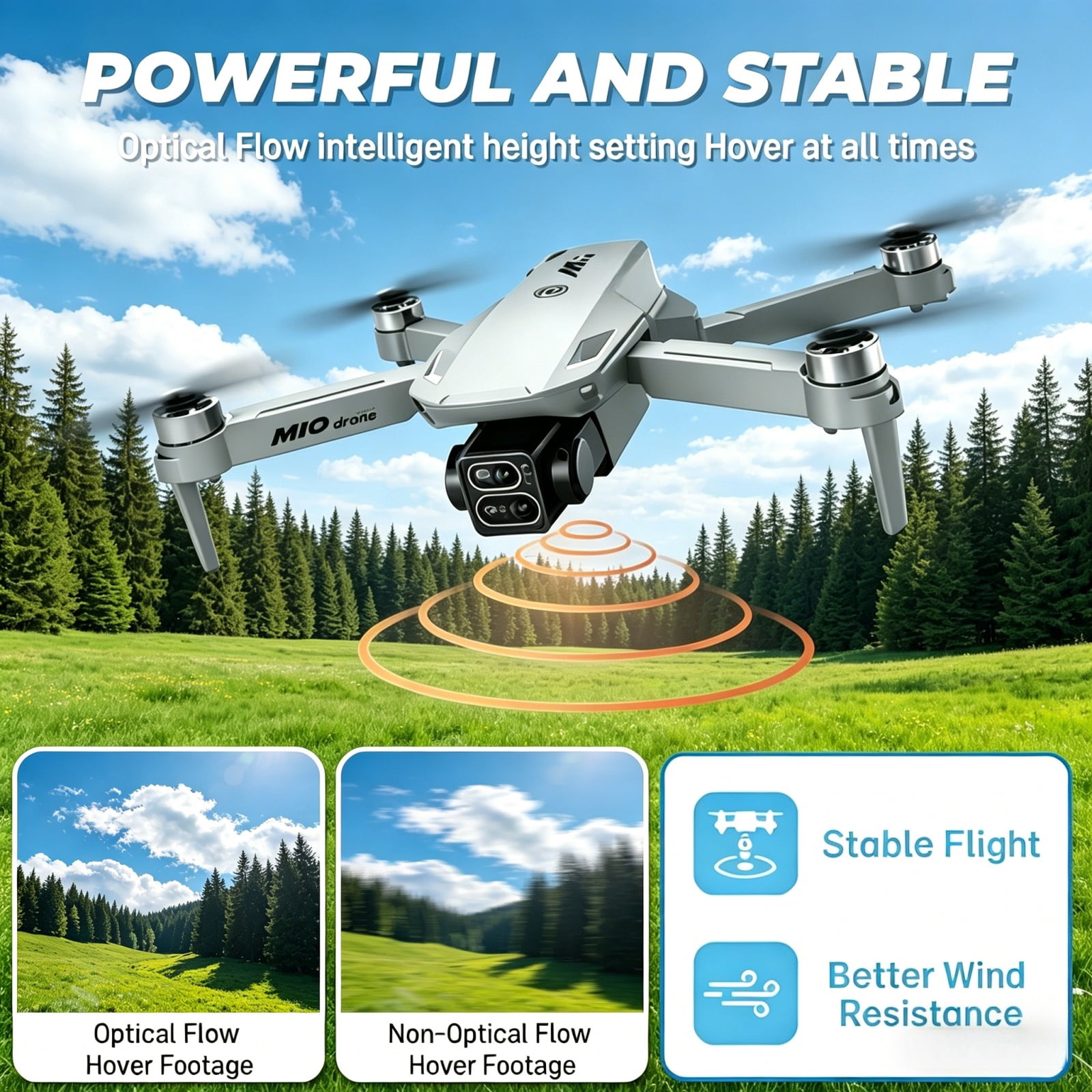 4K HD Camera Foldable Drone, WiFi FPV RC Quadcopter with One Key Takeoff Landing, Altitude Hold, 360° Flip, Drone Toy for Kids Beginners 10+