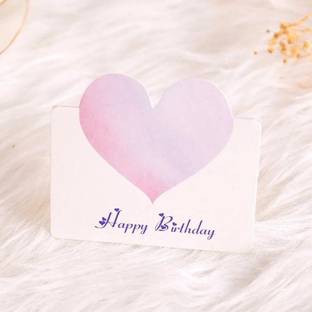10 tarjetas de agradecimiento en forma de corazón de piezas, feliz cumpleaños, tarjeta postal de los mejores deseos, tarjetas de felicitación para Navidad, Día de San Valentín, día de la madre