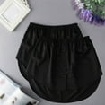 thumbnail image 2 of MIXUE Skirts For Women Summer Solid Color Elastic Waist Ruffled 2Pc Mini Skirt Streetwear,Black,XL, 2 of 7