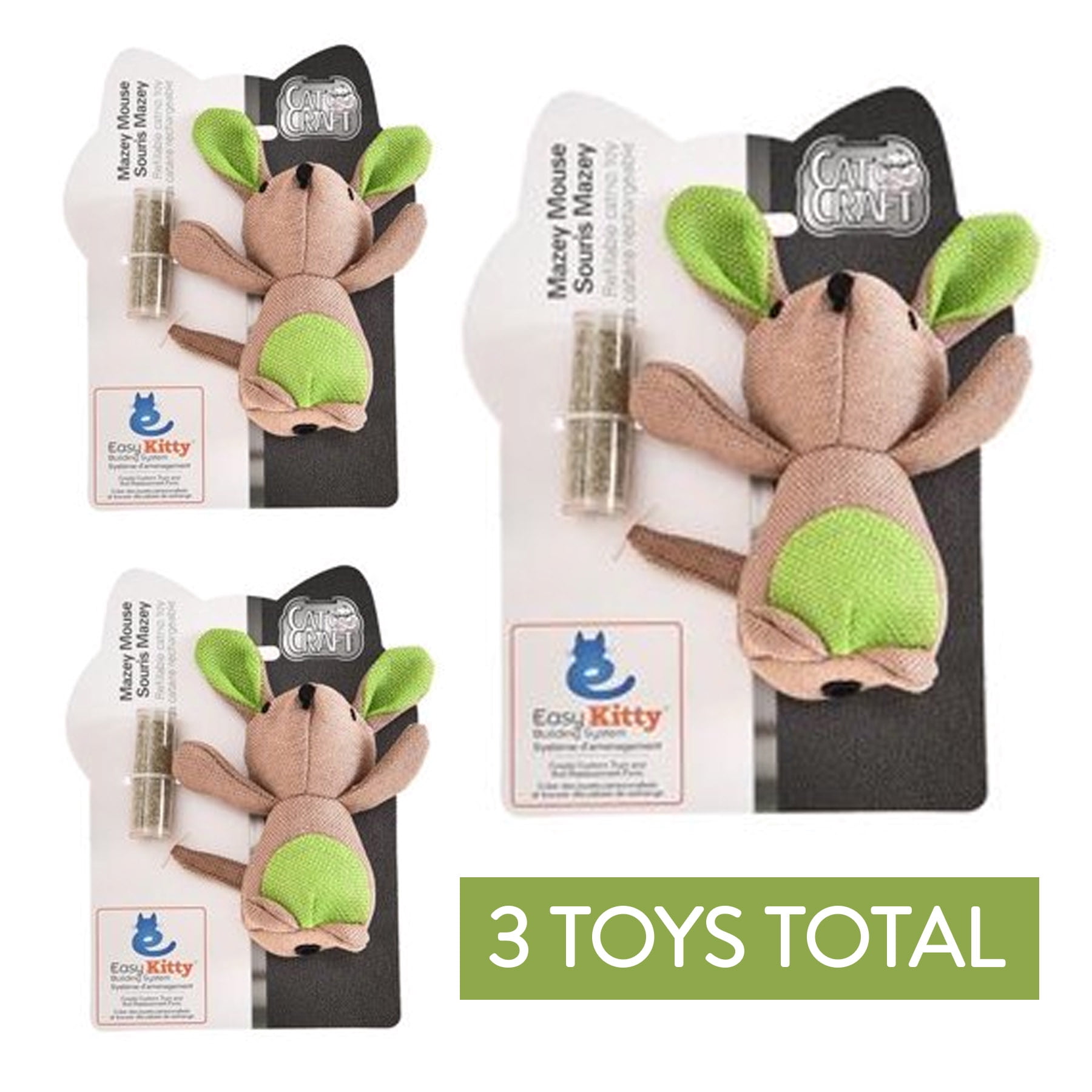 Cat Craft Large Mazey Mouse Cat Toys (3 Count) - Walmart ...