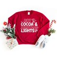 thumbnail image 2 of Hot Cocoa And Christmas Lights Sweatshirt Color: Chocolate Size: MEDIUM, 2 of 2