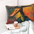 thumbnail image 4 of KLL Abstract Funny Duck Pillow Covers Envelope Closure,Super Soft and Cozy Fuzzy Fleece Pillow Case Cover (No pillow core） 14"x20", 4 of 5