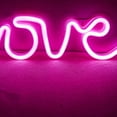 thumbnail image 4 of Letrero de neón LED Love, tablero PS y lámpara acrílica Love con orificios para colgar para confesión, propuesta de matrimonio, color rosa, funciona con pilas., 4 of 5