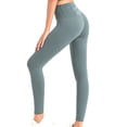 thumbnail image 2 of Yuemengxuan Women's Solid Color Slimming Yoga Pants, High Waist Long Pants with Back Mesh, 2 of 5