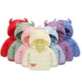 thumbnail image 2 of Chenyin Newborn Baby Boys Girls Winter down Cotton Coats Jacket Warm Puffer Jacket Toddler Hooded Ears Thickened Outwear for Girls 6 Months-4 Years, 2 of 9
