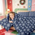 thumbnail image 3 of Manfei Cute Christmas Santa Claus Queen Comforter Set,Happy Xmas Comforter Sets Queen,Navy Blue Reversible,3pcs,1 Comforter and 2 Pillowcases, 3 of 7