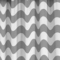 thumbnail image 3 of Eclipse Thermaback Blackout Wavy Chevron Rod Pocket Single Curtain Panel, Gray, 42x63, 3 of 3