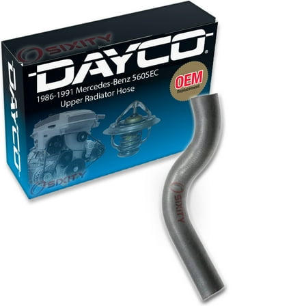 Dayco Upper Radiator Coolant Hose compatible with Mercedes-Benz 560SEC 1986-1991