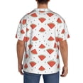 thumbnail image 7 of Goofa Hand Drawn Watermelon Printed Men's Casual Short-sleeved Shirt,Lightweight Breathable Button-down,Summer Casual men's top,Versatile Fashion shirt-Large, 7 of 7