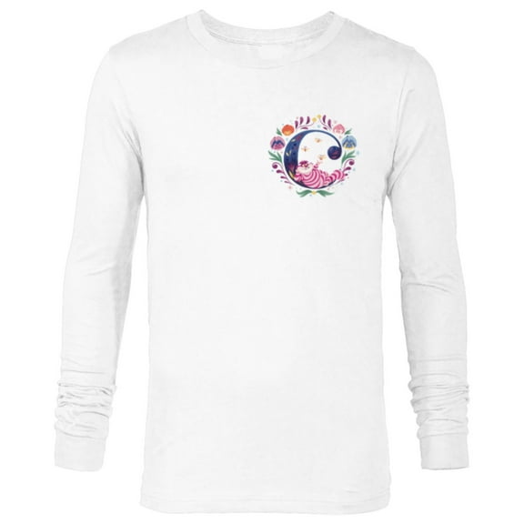 Disney Alphabet Monogram Letter C for Cheshire Cat - Long Sleeve T-Shirt for Men - Customized-White