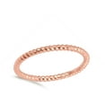 thumbnail image 4 of CHOOSE YOUR COLOR Rose Gold-Tone Diamond-Cut Stackable Ring .925 Sterling Silver Band Jewelry Female Size 5, 4 of 4