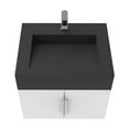 thumbnail image 3 of Nile 24" White Wood Floating Vanity with Black Top and Brushed Nickel Trim, 3 of 10