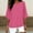 Hot Pink, variant on Women's 3/4 Sleeve Crew Neck Blouse, Comfortable Casual Top for Spring/Summer, Limited Time Offer Under 10 Dollars
