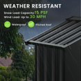 thumbnail image 4 of Small Shed Outdoor Storage 2.5X1.4 FT Galvanized Metal Garden Shed Waterproof with Lockable Door for Narrow Backyard, Patio, Garden, 4 of 7