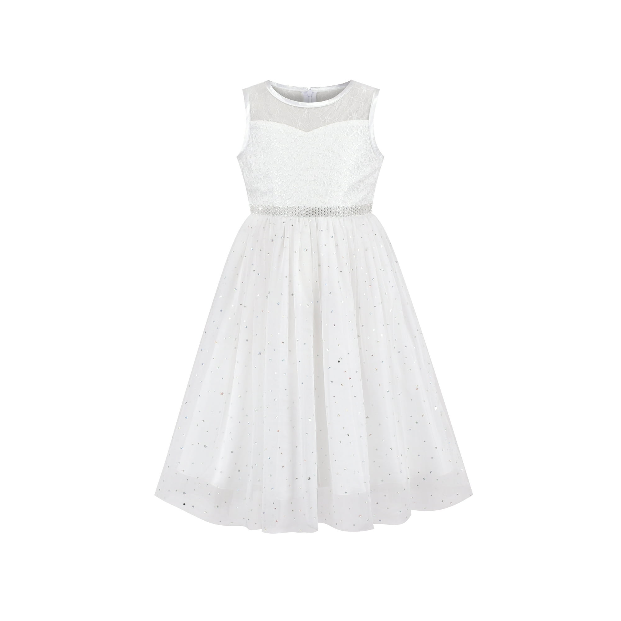 Girls silver party dress hotsell