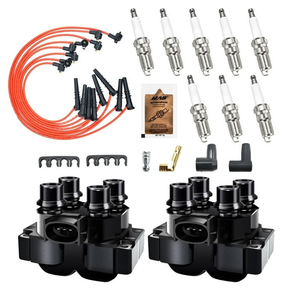 Performance Master FD487 Ignition Coils Spark Plugs & Wires Kit for Ford F-150 Expedition 4.6L   Free Anti-Seize