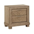 thumbnail image 2 of Steve Silver Montana Rustic Transitional Wood 2 Drawer Nightstand, Weathered Sand, 2 of 8